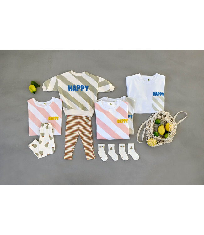 Lassig - Kids sweaterHAPPY milky/light khaki