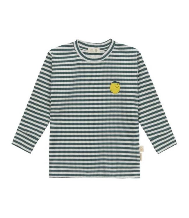 Lassig - Long sleeve shirt ribbed Lemon dark green