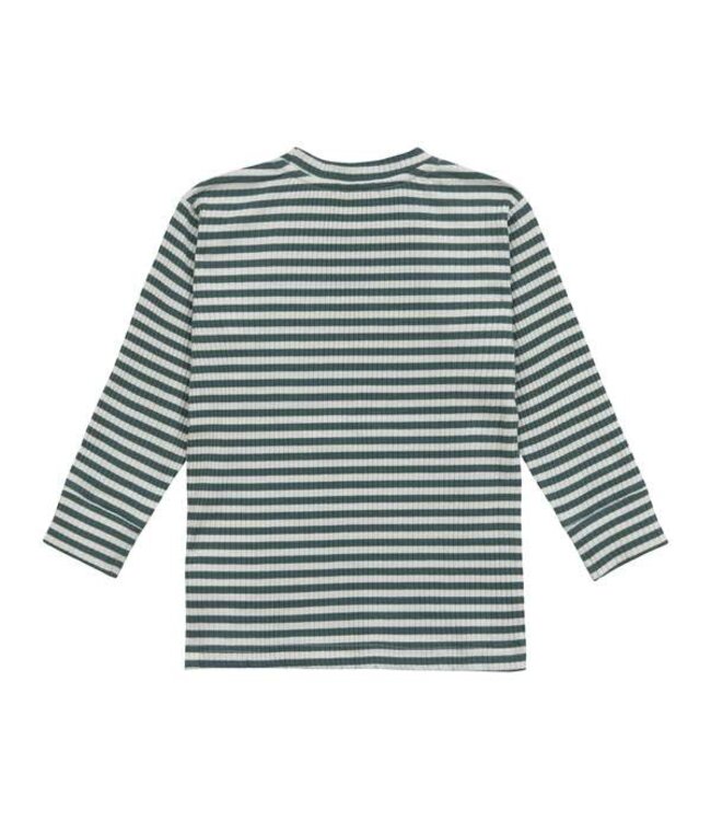 Lassig - Long sleeve shirt ribbed Lemon dark green