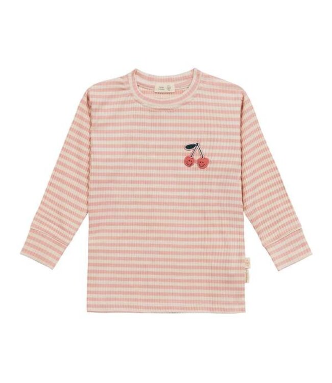 Lassig - long sleeve shirt ribbed cherry peach