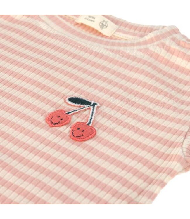 Lassig - long sleeve shirt ribbed cherry peach