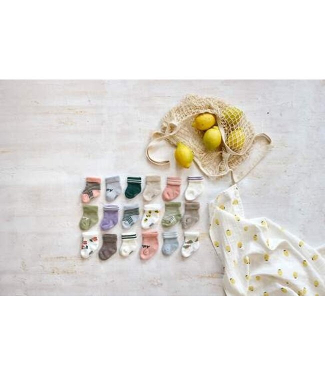 Lassig - Terry socks cherry peach 3pcs