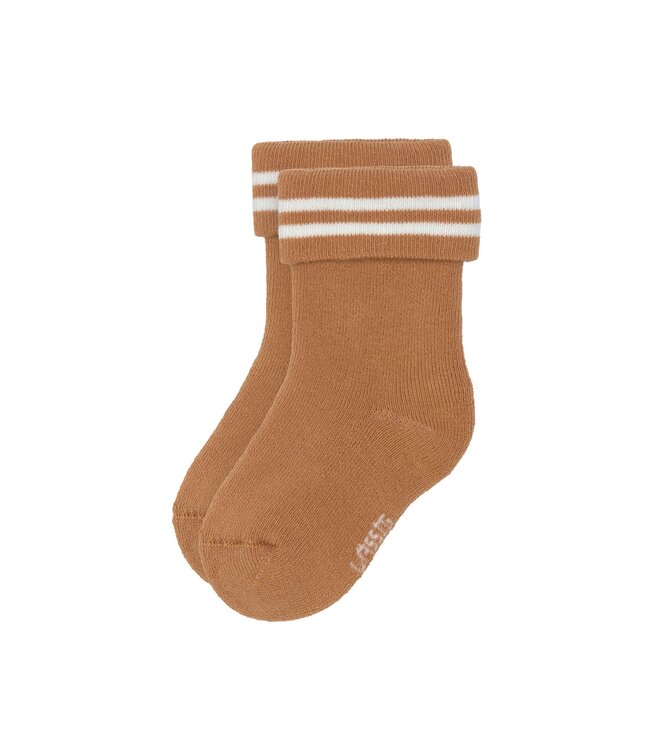 Lassig - Terry socks Stripes light kaki/caramel 3pcs