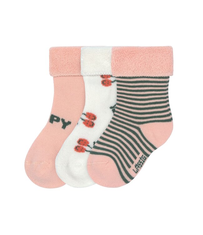 Lassig - Terry socks cherry peach 3pcs