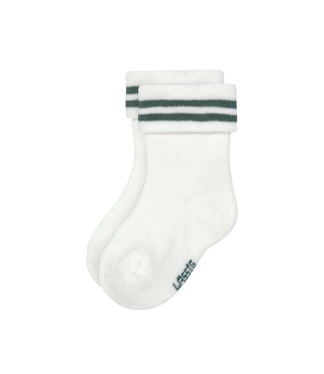 Lassig - Terry socks Stripes dark green/light blue 3pcs