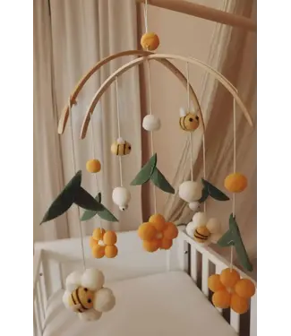 Little Loua Little Loua - Handmade Yellow bees mobile