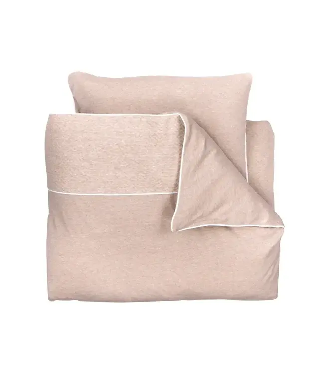 Poetree kids - Dekbedovertrek ledikant & kussensloop Chevron Light Camel