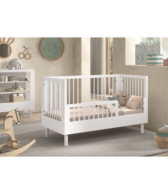 Vipack - Jaxx FORREST babybed beech wit 70 X 140 CM + ombouw toddler