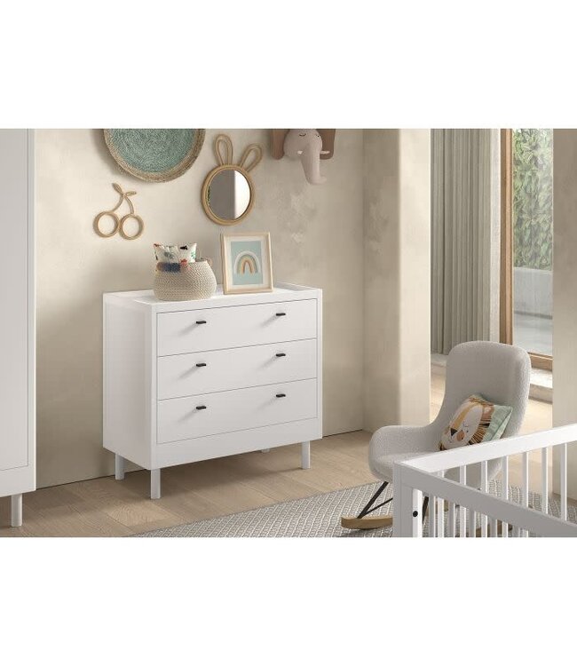 Vipack - Jaxx FORREST Beech Commode 3 laden wit