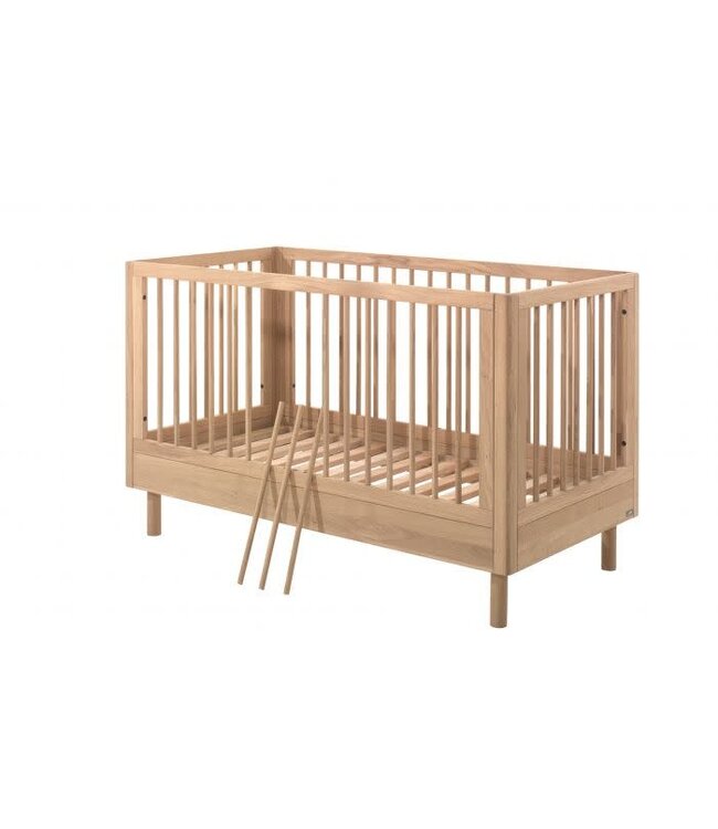 Vipack - Jaxx FORREST babybed OAK 70 X 140 CM + ombouw toddler