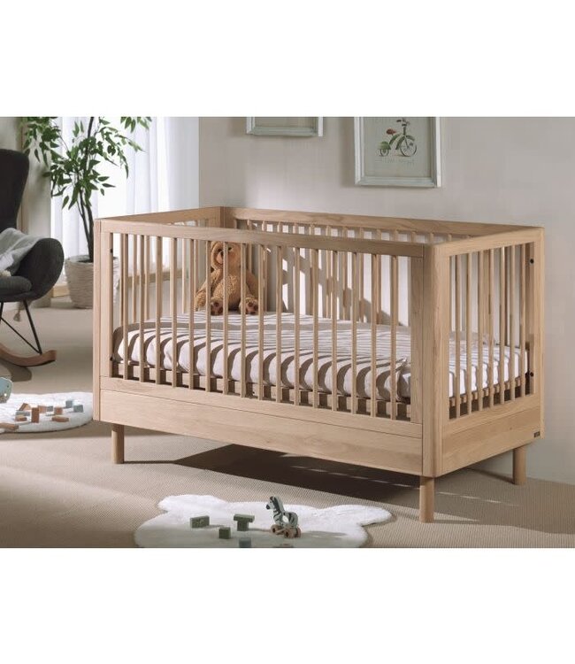 Vipack - Jaxx FORREST babybed OAK 70 X 140 CM + ombouw toddler