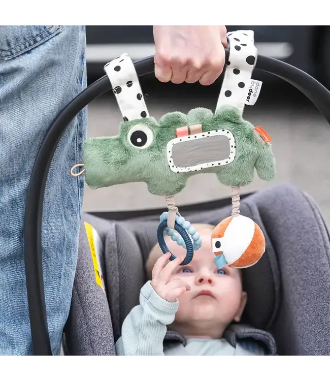 Done by Deer - Hanging activity toy Croco Green (per 3 pcs)