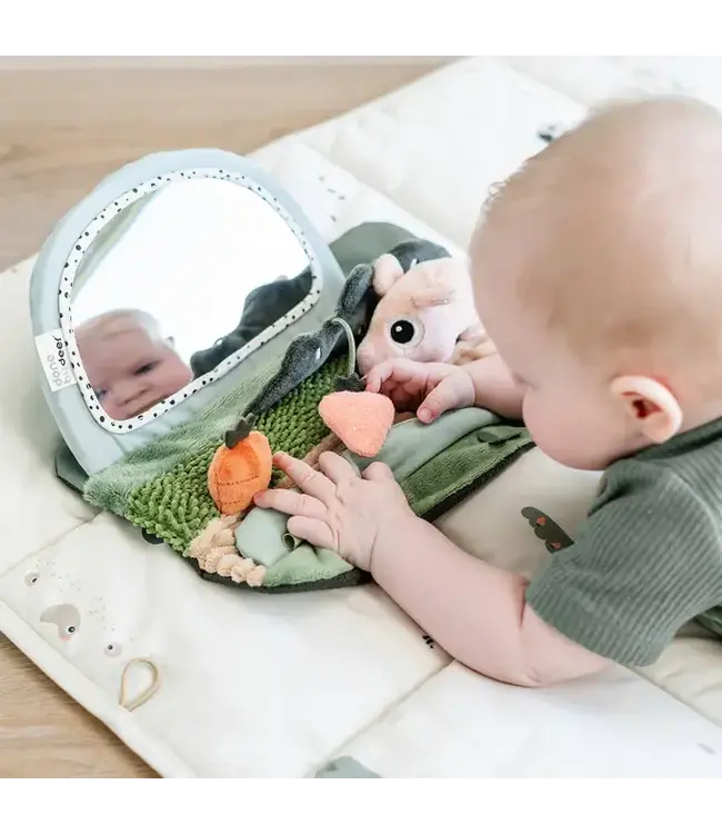Done by Deer - Tummy time sensory mirror Tiny farm colour mix