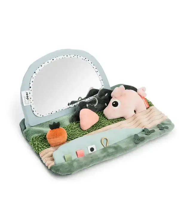 Done by Deer - Tummy time sensory mirror Tiny farm colour mix