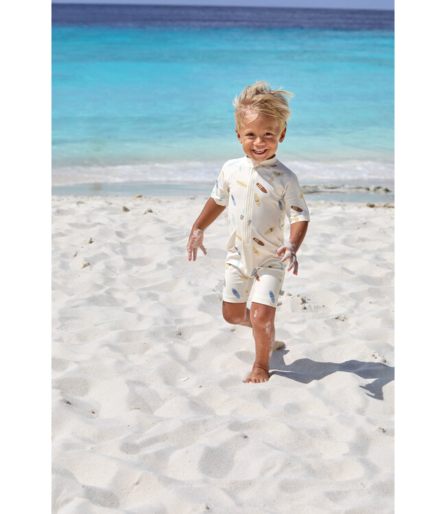 Lassig - LSF Short sleeve Sunsuit Surfboards Sea salt