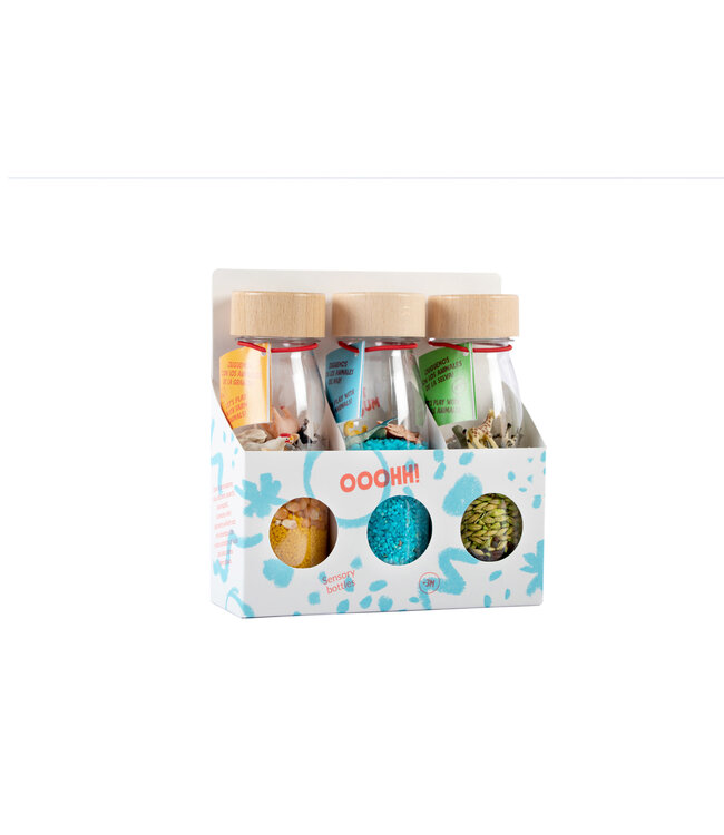Petit Boum Petit Boum – Set van 3 Sensorische flessen – Nature