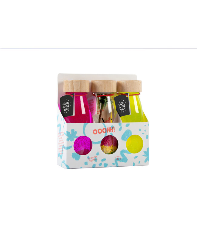 Petit Boum – Set van 3 Sensorische flessen – Paradise