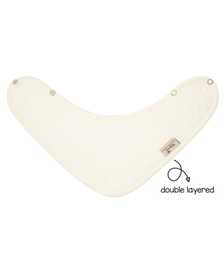Timboo Timboo - BANDANA BIB DOUBLED 36x20cm - DAISY WHITE