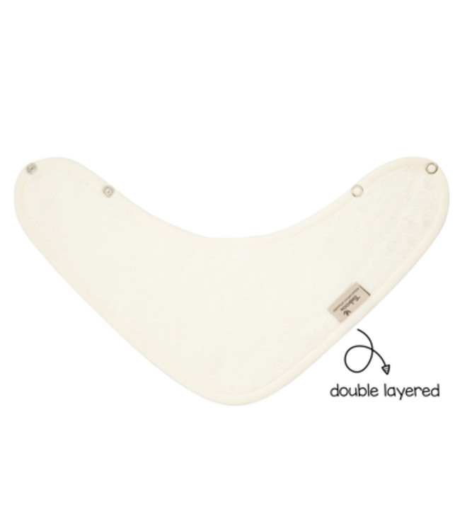 Timboo - BANDANA BIB DOUBLED 36x20cm - DAISY WHITE