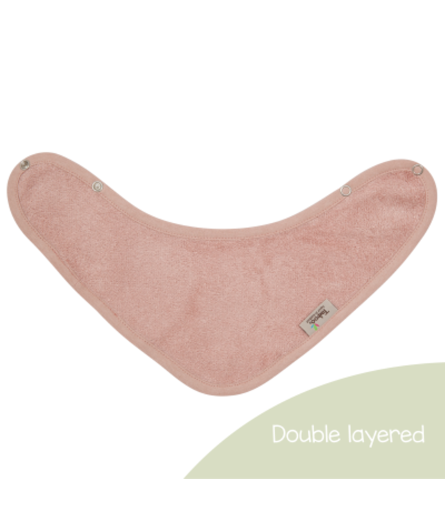 Timboo - BANDANA BIB DOUBLED 36x20cm - MISTY ROSE