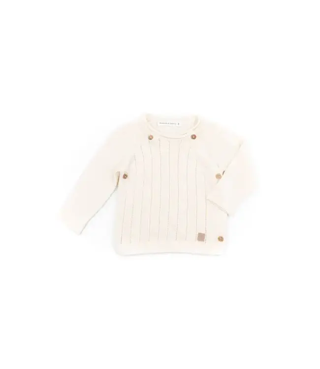 Bamboom - Dashed crossed long sleeves shirt White 01