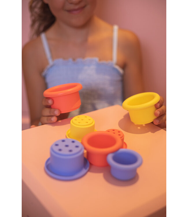 Little L Soft Toys - Sensory toys Little L – Bekers Rood, Geel en Blauw