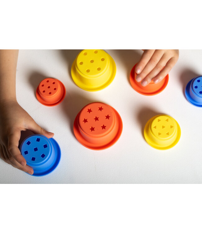 Little L Soft Toys - Sensory toys Little L – Bekers Rood, Geel en Blauw