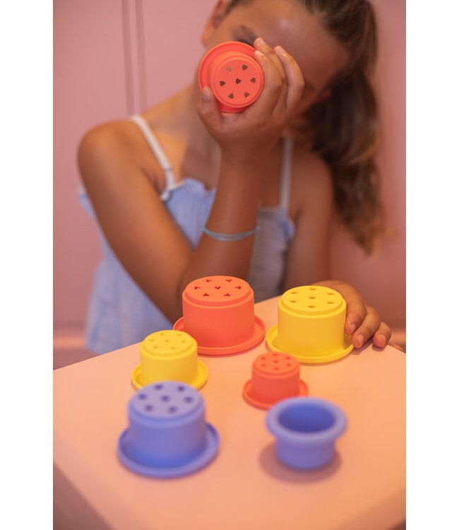 Little L Soft Toys - Sensory toys Little L – Bekers Rood, Geel en Blauw