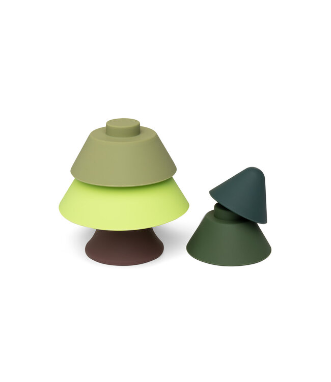 Little L Soft Toys - Sensory toys Little L – Stapeltoren Dennenboom groen