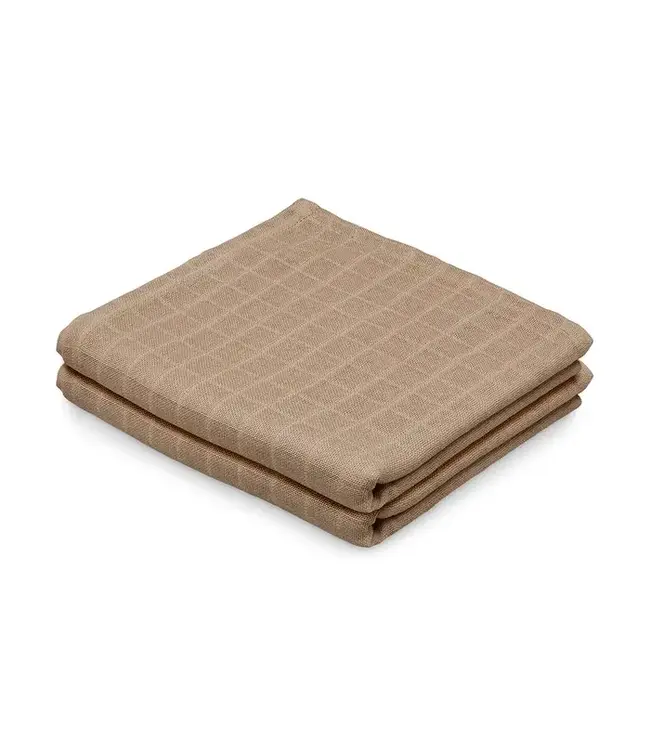 Cam Cam Copenhagen - Muslin Cloth, Printed, 2-pack - GOTS Camel (70X70)