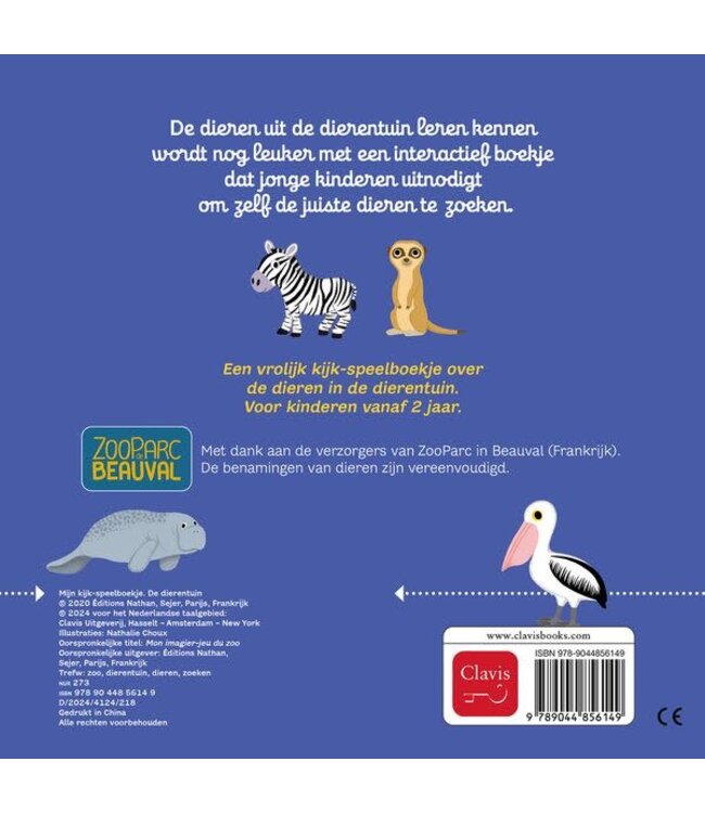 Clavis - De dierentuin Mijn kijk- speelboekje