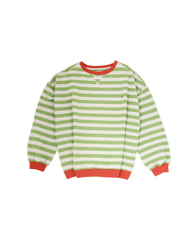 Your Wishes - Stripe French knit sweater Tarragon