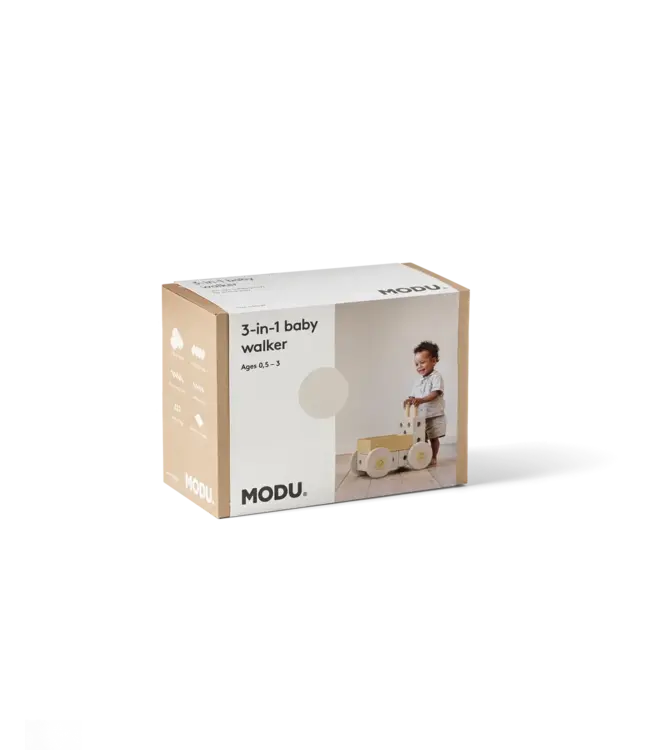 MODU MODU - 3-in-1 Baby walker Sand Grey / Honey Yellow