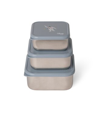 Citron Citron - Stainless steel stackable Lunchbox  Spaceship Dusty blue - 350 ml