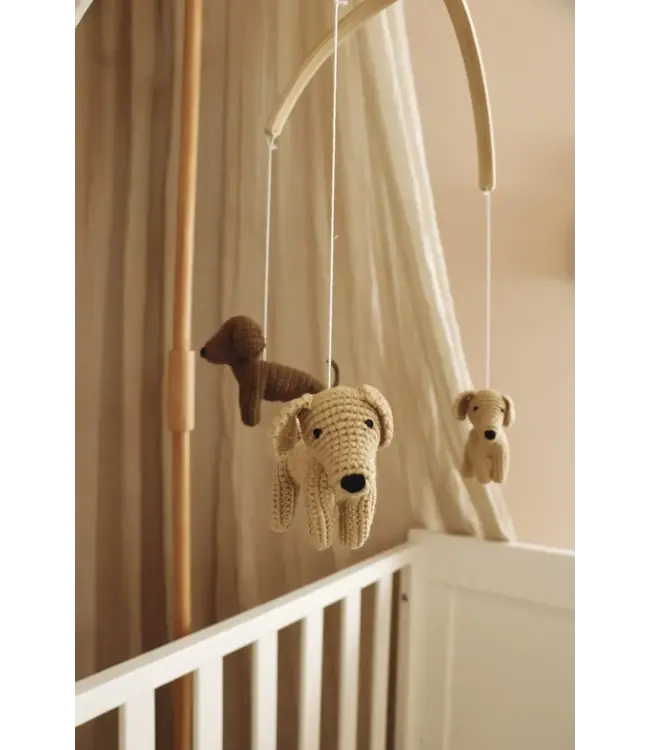 Little Loua - Handmade crochet dogs baby mobile