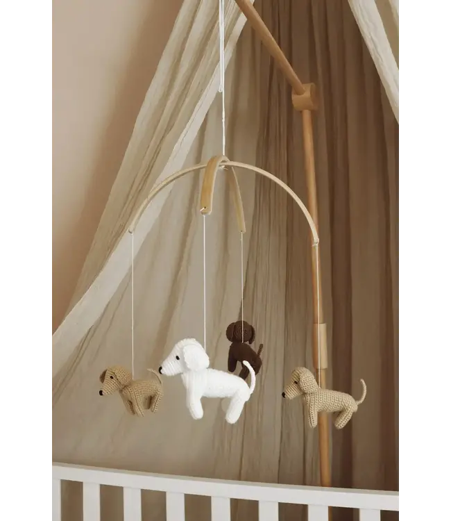 Little Loua - Handmade crochet dogs baby mobile