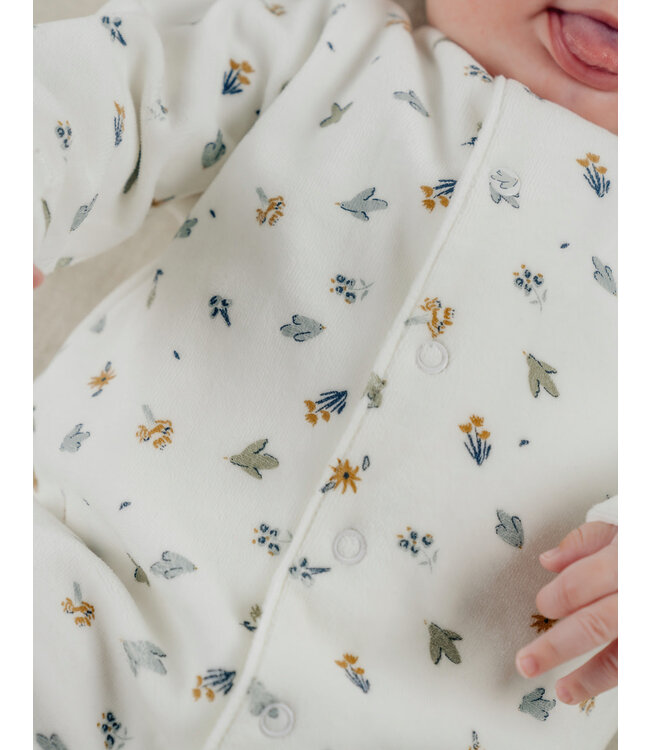 Noukies - Set van 2 Pyjamas Fluweel Lovely bird