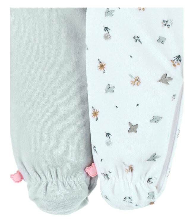 Noukies - Set van 2 Pyjamas Fluweel Lovely bird