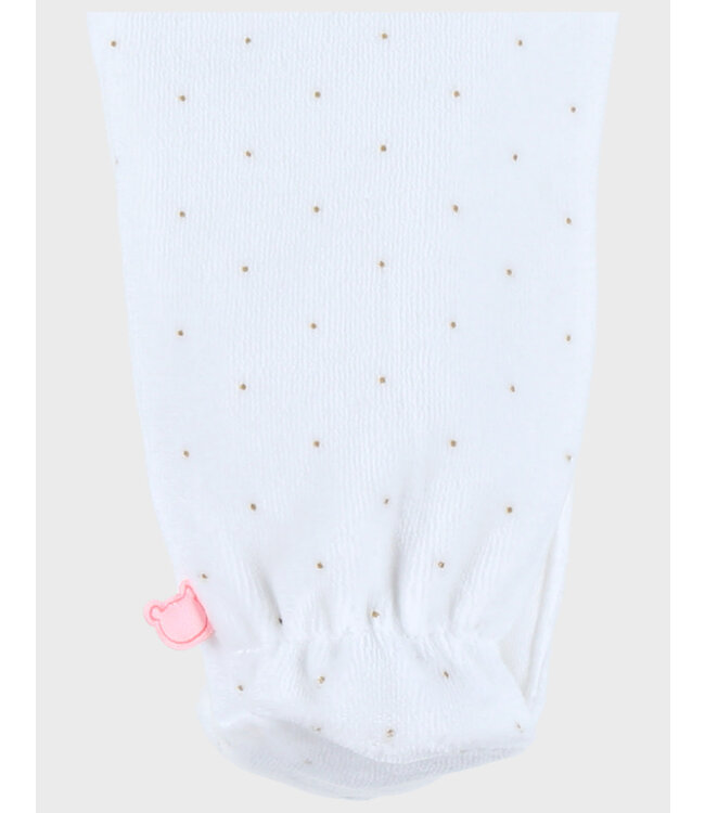 Noukies - Pyjama Fluweel off white Lovely bird