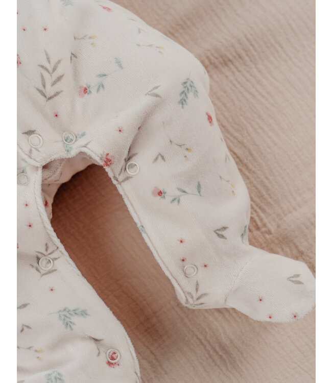 Noukies - Pyjama velours AOP Romantic flowers