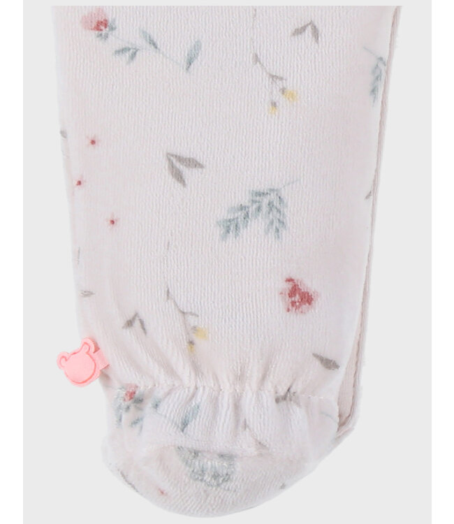 Noukies - Pyjama velours AOP Romantic flowers