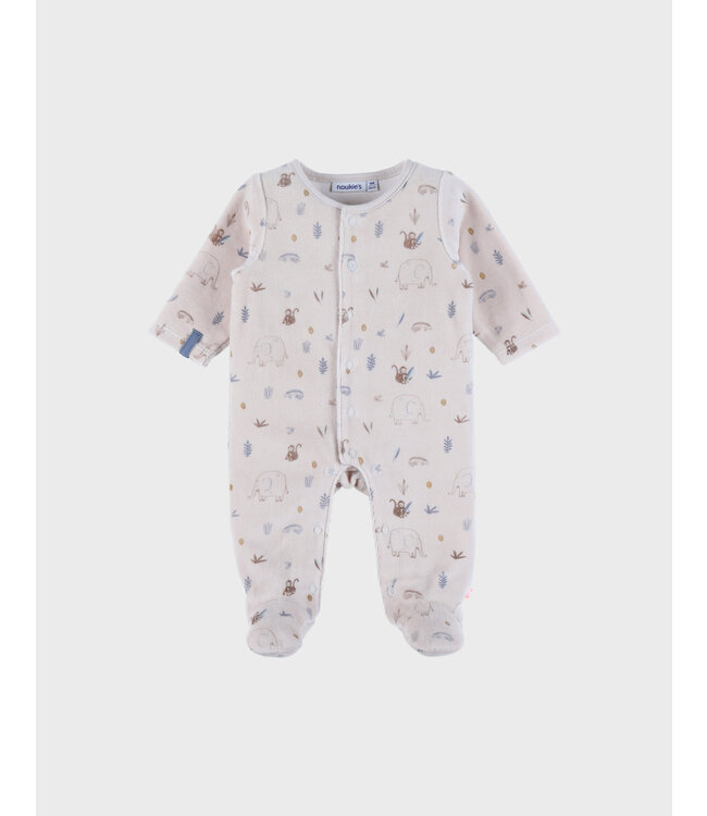 Noukies - Pyjama velours AOP Jungle