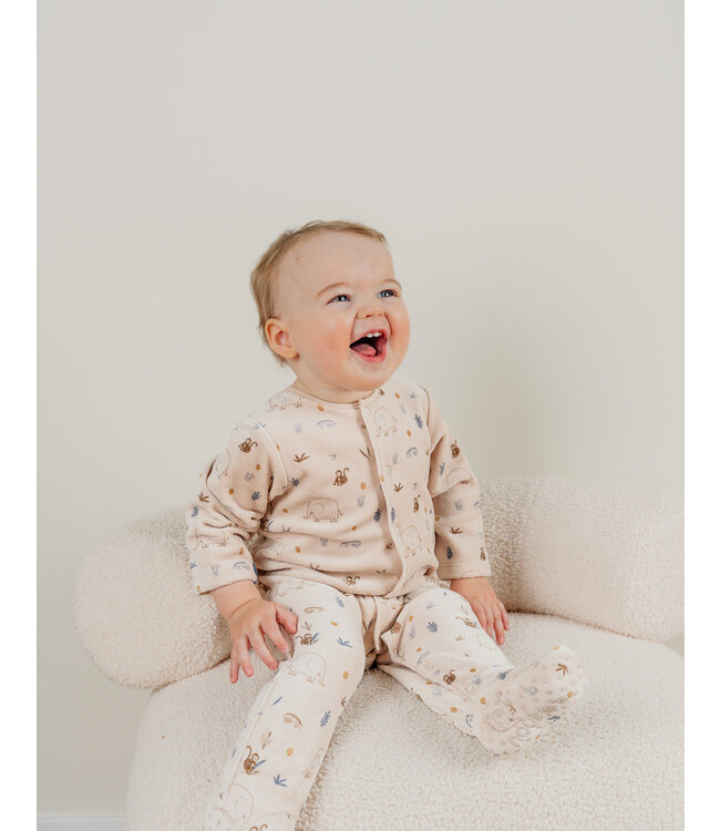 Noukies - Pyjama velours AOP Jungle