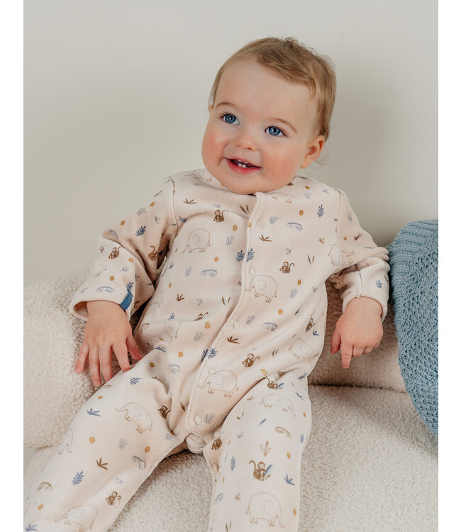 Noukies - Pyjama velours AOP Jungle