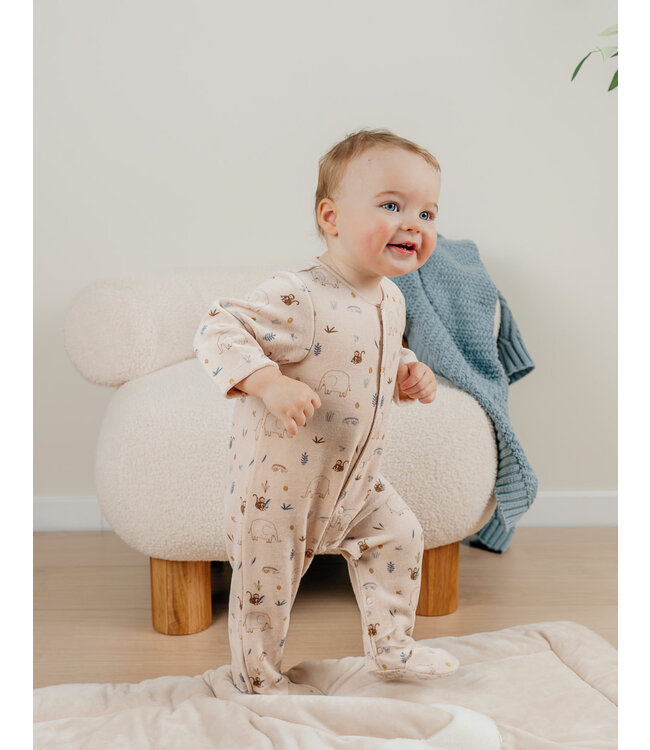 Noukies - Pyjama velours AOP Jungle