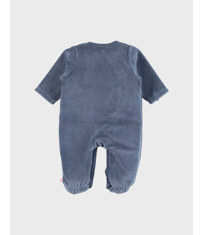 Noukies - Pyjama Fluweel blue jungle