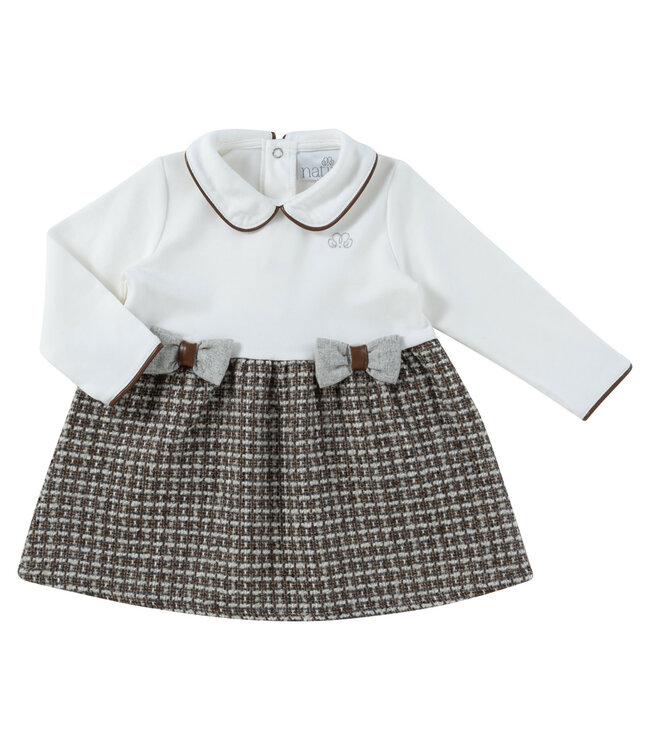 Natini - Dress square Offwhite-Grey