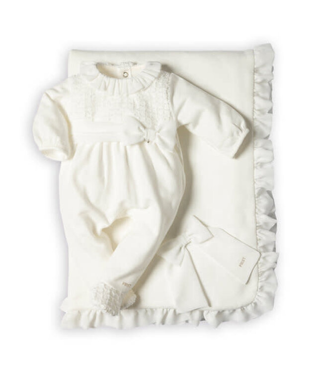 My First Collection - Rompersuit Couture bow Off white