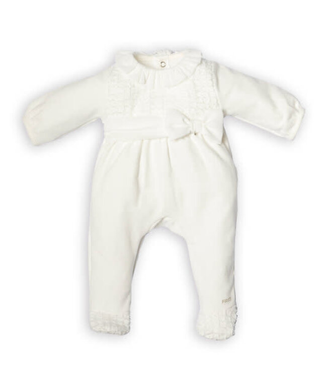 My First Collection - Rompersuit Couture bow Off white