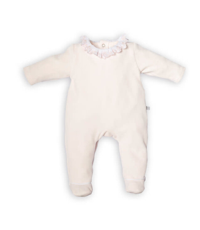 MY FIRST COLLECTION My First Collection - Rompersuit velvet Froufrou collar Blush Pink